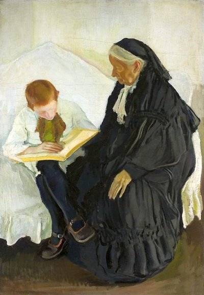Grandma and Grandson by Konrad Krzyzanowski